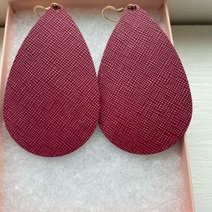 Nickel and Suede Medium Cranberry